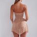 Cross-Border Hot-Selling Women's Clothing Independent Station Party Rhinestone Semi-Sheer Strap Short_ecoleips.com