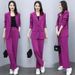 Spring And Autumn New Style Suit Professional Elegant Slim Fit Long Sleeve Blazer Wide Leg Pants Two-Piece Set For Women_ecoleips.com