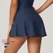 A-shaped One-piece Short Skirt Women's Tight High-waisted Yoga Clothes Running Fitness Anti-light Sports Skirt_ecoleips.com