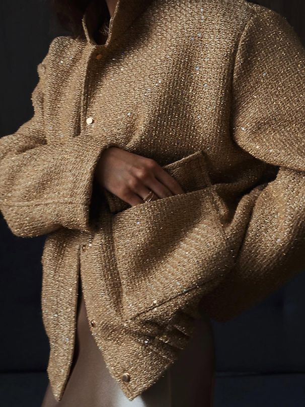 Women's Clothing Oversized Casual Street Jacket – Trendy Black & Gold Lightweight Coat_ecoleips.com