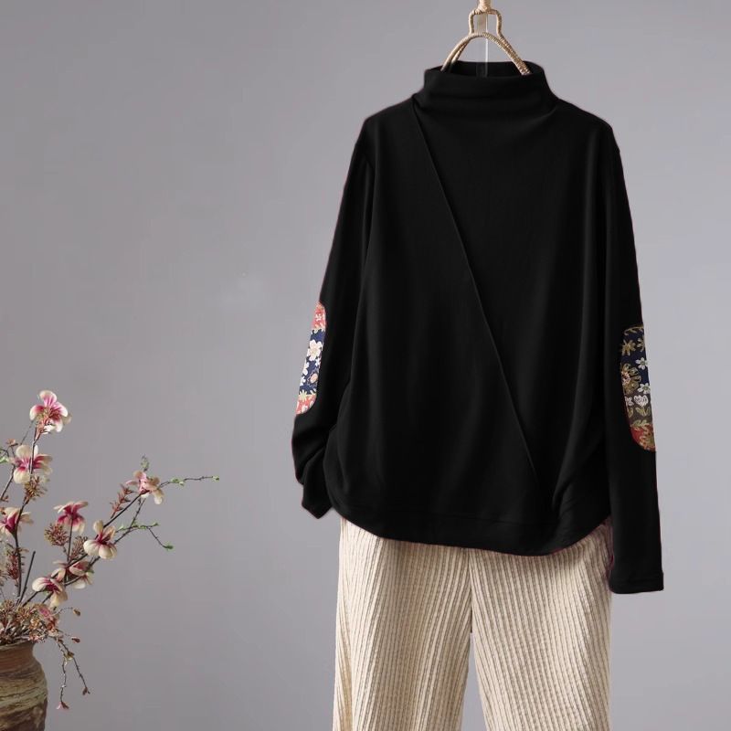 This Double-Sided, German Wool Fabric Half-High-Necked Base Layer Shirt Features A Stylish Patchwork Design. It's Perfec_ecoleips.com