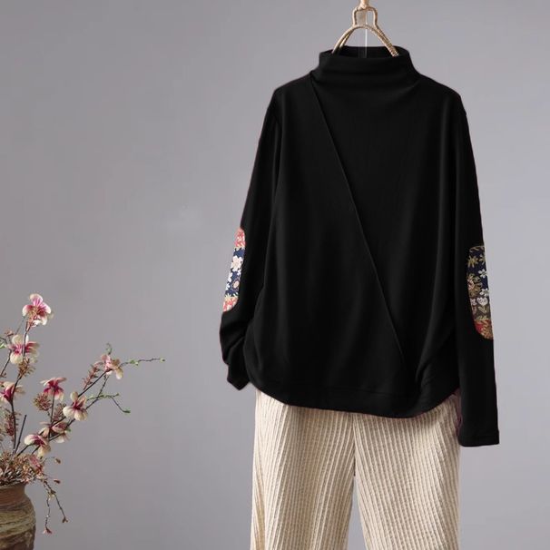 This Double-Sided, German Wool Fabric Half-High-Necked Base Layer Shirt Features A Stylish Patchwork Design. It's Perfec_ecoleips.com