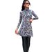 Women's Clothing Women's Two-piece Swimsuit Long-Sleeved Trousers Sunscreen Round-Neck Leaf Pattern Skirt Surfing Suit_ecoleips.com