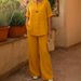 Women's Casual Cotton Linen Set Comfortable Loose Tops Wide Leg Pants European American Fashion_ecoleips.com
