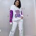 Women's Clothing Large Size Suits Long Sleeved And Long Pants Two Piece Suits_ecoleips.com