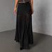 Women's Retro See Through Lace Ankle Skirt Black Polyester Mid Waist Summer Fashion Sexy Commuter Skirt European American Style_ecoleips.com