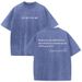 Summer Washed Short-Sleeve Top Quality You Are Enough Oversized Inspirational Letter Print Fashion Retro Pure Cotton T-Shirt For Men_ecoleips.com