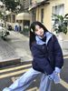girl Girl Women's Jacket 2025 New Winter American Retro Plaid Patchwork Cotton Coat Petite Thickened Outerwear For Women_ecoleips.com