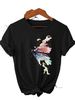 European And American Cross-border Foreign Trade Women's Clothing, Watercolor Butterfly Print Round-neck Short-sleeve_ecoleips.com