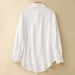 White Long-sleeved Shirt For Women, Spring And Summer, Loose Fit, Slimming, Sun-protective, Unique Design, Casual Top_ecoleips.com