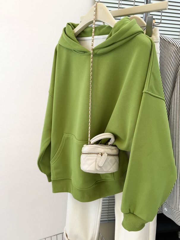 Real Shot Of Thickened Silver Fox Fleece Hooded Long-sleeve Sweatshirt For Women, New Autumn And Winter Korean Style,_ecoleips.com