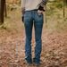 Women's Clothing Stretch Denim Pants Vintage Pants Washed Jeans_ecoleips.com