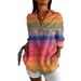 New Women's Summer Trendy Mid-Sleeve Printed 3D Sweet Fresh Split Shirt_ecoleips.com