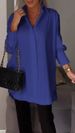 Women's Clothing Loose Shirts High End Multi Color Versatile Simple Long Sleeved Shirts Large Size Solid Color Casual Shirts_ecoleips.com