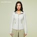 Women's Hooded Cardigan Yoga Top Long Sleeve Stand Collar Zipper Fitness Jacket Sports Running_ecoleips.com