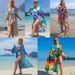 Women's Clothing Cotton Printed Cardigan Beach Skirt Bikini Shirt Swimsuit Outer Wear Sunscreen Clothing Seaside Holiday Skirt_ecoleips.com