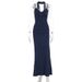 Women's Clothing Women's Slim Fit Long Dress Style Round Neck Spaghetti Strap Solid Color Spring Summer Sexy Casual Dress_ecoleips.com