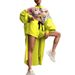 Verve 2025 Autumn Winter New Women's Printed Top Shorts Shirt Collar Fashion Trend Two-Piece Set_ecoleips.com