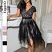 Women Elegant Lace Short Sleeve Mini Dress Dating Party Vacation Casual Outfit_ecoleips.com