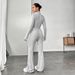 Voya Hot Selling Women's Solid Color Simple Style Fashion Set For Spring And Summer Fashion, Casual Sports Style Temperament Two-piece Set_ecoleips.com