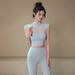 Sports Tops, Summer Mesh Thin Temperament Wear, Fitness Short-sleeved Pilates Training Clothes_ecoleips.com