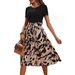 European American Cro-border And AliExpre 2026 Ummer New Elegant Women' Printed Patchwork Hort-leeve_ecoleips.com