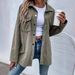 Women's Elegant Blouse Shirt – Polyester Long Sleeve Solid Color Top For Work & Casual, Slim Fit Button Down Office Wear (Green, S/M/L/XL)_ecoleips.com