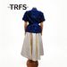 Chic Floral plus Size Blazer And Contrast Maxi Skirt Set Women's Versatile Outfit Short Sleeve Blazer Set_ecoleips.com