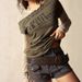 American-style Letter Print Off-shoulder Short T-shirt For Women With Lace Trim, Slim-fit, Waist-cinching, Short-sleeved_ecoleips.com
