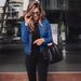 Women's Faux Leather Blazer Jacket, Fashion PU Trench Coat For Autumn Winter, Versatile Slim Fit Office Casual Outerwear_ecoleips.com