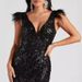 Women's Clothing Fashion Slimming High Density Sequin Banquet Evening Dress_ecoleips.com