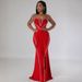 Women's Clothing Sexy Hot Diamond Mesh See Through Stitching Lace Hip Wrapped Elastic Suspender Dress_ecoleips.com