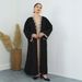 New Muslim Embroidered Loose Cardigan Long Dress Long Robe Fashionable Outerwear Loose Large Size Dress_ecoleips.com