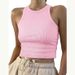 Women's Clothing Women's Style Milk Silk Sports Top Short Slim Fit Tank Top Racerback Vest Tight Fitting Summer_ecoleips.com