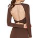 Women's Clothing Long Sleeved Yoga Clothes Tops Women's Sexy Back Sports Tops Autumn And Winter With Chest Pads Long Sleeved Fitness Clothes_ecoleips.com