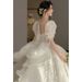 Women's Clothing Main Wedding Dress New Bride Small Heavy Retro One Shoulder High Quality Texture Long Tail Summer_ecoleips.com