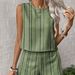 Women's Clothing Knitted Printed Edge Loose Short Sleeved Shorts Suit Fashionable Outdoor Wear Home Clothes_ecoleips.com