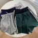 Women's High-Waisted Cotton Athletic Shorts With Stripes - Plus Size Casual Drawstring Shorts With Pockets_ecoleips.com