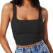 Aria Basics Aria Basics 23 Spring/Summer New European And American Style Women's Solid Color Sexy Trendy Cropped Tank Top_ecoleips.com