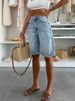 K New Urban Casual Loose Hole Women's Denim Shorts_ecoleips.com