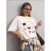 Ins Fashionable Elegant Niche Design 100% Cotton Short Sleeve T-Shirt Oversize Western American Style Top Trendy_ecoleips.com