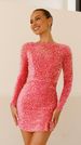 Women's Clothing Dress Southeast Asian Fashion Backless Sequin Temperament Long Sleeve Celebrity Party Dress (4 Colors)_ecoleips.com