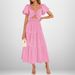 2026 Spring New Arrival: Cross-Border European And American Foreign Trade Women's Fashion Solid Color V-Neck Puff Sleeve_ecoleips.com