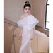 Evening Dress For Women, Light Luxury, Niche High-End, High-End Feel, Host, French Style, Mermaid, Heavy Craft, Party,_ecoleips.com