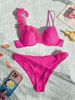 Bikini2026 New Sexy European And American Cross-border Solid Color With Flower Hard Bag Bikini Beach Triangle Hot Spring Swimsuit_ecoleips.com