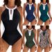 Women's Clothing One Piece Swimsuit Fashionable Sexy Backless New Sleeveless Frequency Color Matching Meat Beach_ecoleips.com