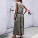 Women's Casual Solid Color Sleeveless Top Short Sleeve Long Pants Fashion Set_ecoleips.com