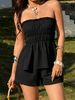 2026 Summer New One-word Shoulder Tube Top Waist Set Short Casual And Thin Holiday Set_ecoleips.com