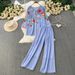 Women's Elegant Casual Two Piece Set Lightweight Chiffon Long Sleeved Top Loose Fitting Trousers Sophisticated Commute Wear_ecoleips.com
