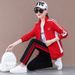 Women's 3-Piece Cotton Casual Sportswear Set – Trendy Color Block Tracksuit With Long Sleeve Top & Pants (M-5XL, Multiple Color Options)_ecoleips.com